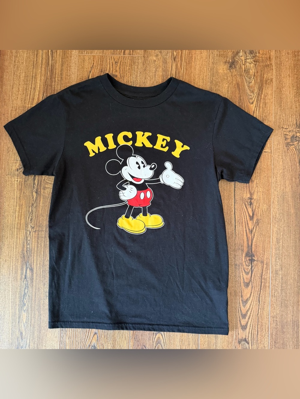 Disney Mickey Mouse Black Unisex Adult T-Shirt Size M Disney Franchise, Adult